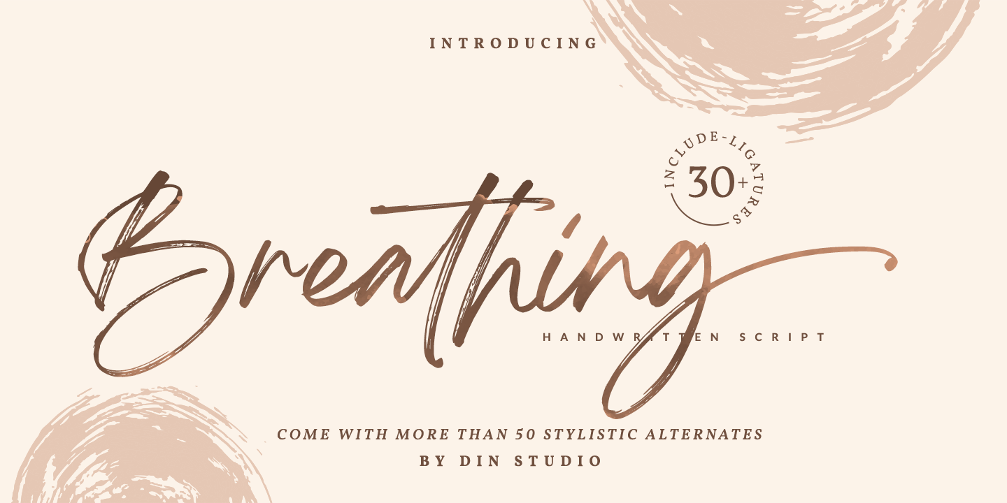 Breathing Font preview